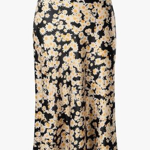 Floral Black and Yellow Women's Skirt